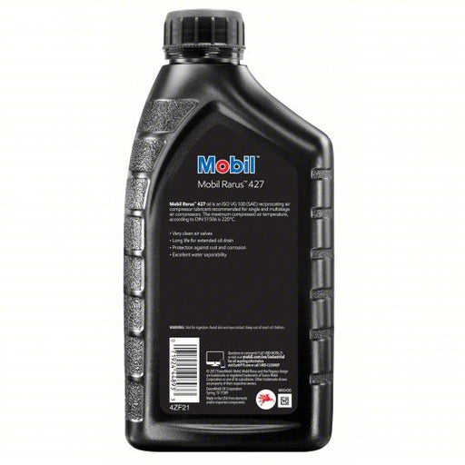 Mobil 123001 Non-Detergent Compressor Oil 1 qt, Bottle, 30 SAE Grade, 100 ISO Viscosity Grade PK6 - KVM Tools Inc.KV4ZF21