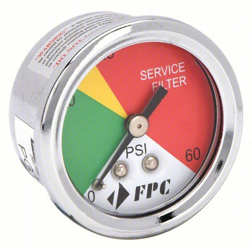 Baldwin PG1326 Pressure Gauge, 0 to 60 psi, 1/8 in MNPT, Steel - KVM Tools Inc.KV4ZGH5
