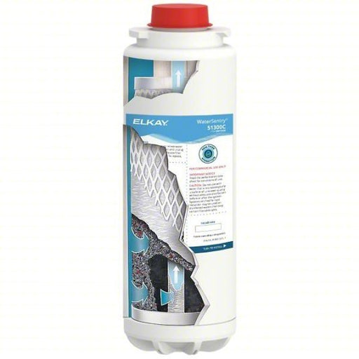 Elkay 51300C Replacement Filter Cartridge: 1.5 gpm, 3,000 gal, 9 1/2 in Overall Ht, 3 1/8 in Dia - KVM Tools Inc.KV11U265