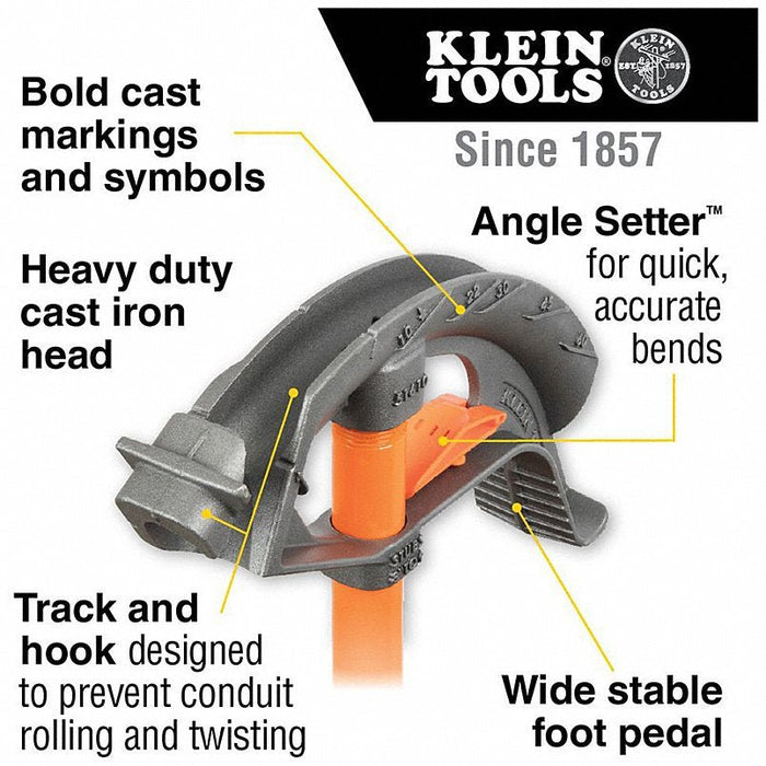 Klein 51603 Assembled Iron Conduit Bender 1/2-Inch EMT