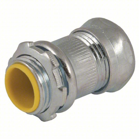 Raco 2913 Compression Conduit Connector Steel, 3/4 in Trade Size, 1 9/32 in Overall Lg, Insulated, Gray - KVM Tools Inc.KV52AU91