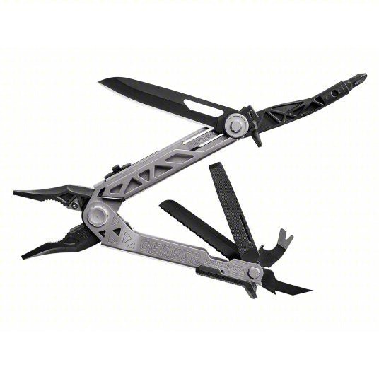 Gerber 30-001197 Multi-Tool Plier, 14 Tools, 14 Functions, 4 3/4 in Closed Lg, 6 5/8 in Open Lg - KVM Tools Inc.KV52JH43