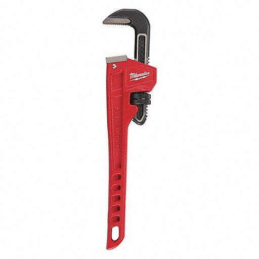Milwaukee 48-22-7114 14 in L 2 in Cap. Alloy Steel Straight Pipe Wrench - KVM Tools Inc.KV52XH83