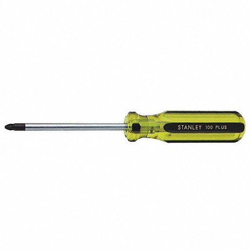 Stanley 64-102-A Screwdriver #2 Tip Size, 8 in Overall Lg, 4 in Shank Lg, Ergonomic Grip - KVM Tools Inc.KV53JT19