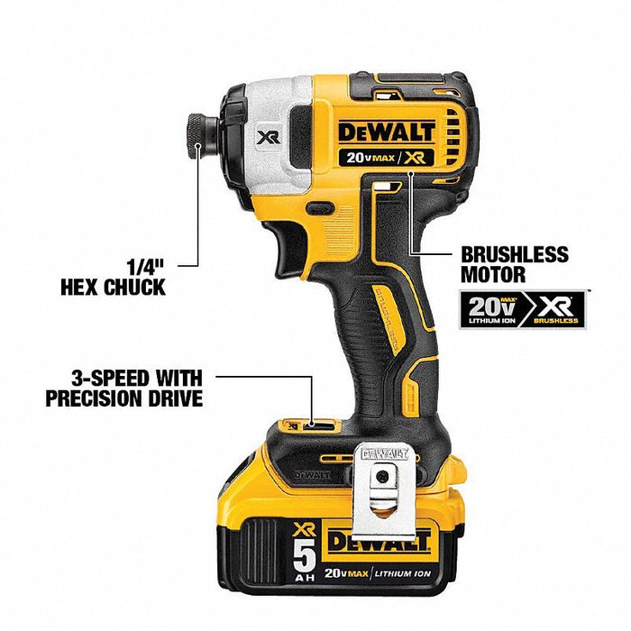 Dewalt DCK694P2 Cordless Combination Kit: 20V DC Volt, 6 Tools, 1/2 in Hammer Drill (Compact, 38,250 BPM) - KVM Tools Inc.KV54JK23