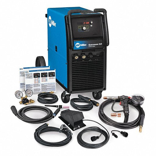 Miller 951684 TIG Welder Syncrowave 210, AC/DC, Stick/TIG Pack w/Foot Control, 150 A/210 A - KVM Tools Inc.KV54TT23