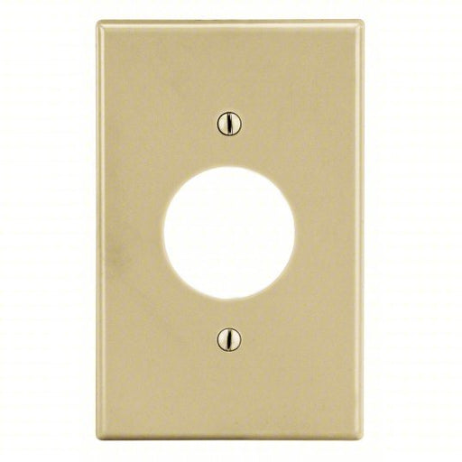 Hubbell P7I Single Receptacle Wall Plate Single Circular Opening, Plastic, Ivory, 1 Outlet Openings - KVM Tools Inc.KV55KT31