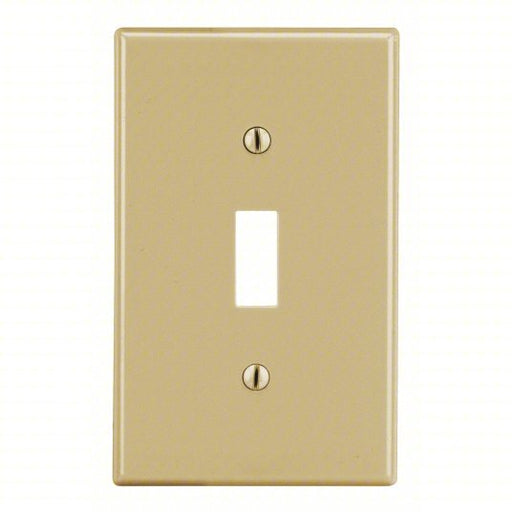 Hubbell P1I Toggle Switch Wall Plate Toggle, Plastic, Ivory, 0 Outlet Openings, 1 Switch Openings - KVM Tools Inc.KV55KR92
