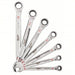 Milwaukee 48-22-9406 Ratcheting Combination Wrench Set, SAE, 3/8 in to 3/4 in Head Sizes, 12 Points, 7-Piece - KVM Tools Inc.KV55MN29