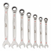Milwaukee 48-22-9406 Ratcheting Combination Wrench Set, SAE, 3/8 in to 3/4 in Head Sizes, 12 Points, 7-Piece - KVM Tools Inc.KV55MN29