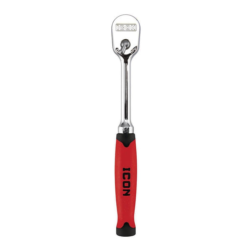 Icon 56187 1/4 in. Drive Professional Low-Profile Ratchet with Comfort Grip - KVM Tools Inc.KVHF56187