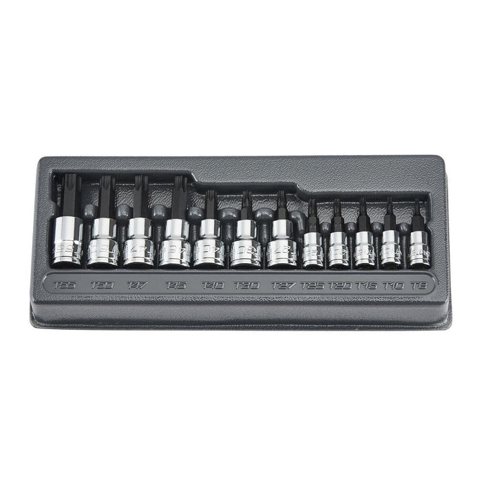 Icon 56366 1/4 in., 3/8 in. Drive Professional TORX Bit Socket Set, 12-Piece - KVM Tools Inc.KVHF56366
