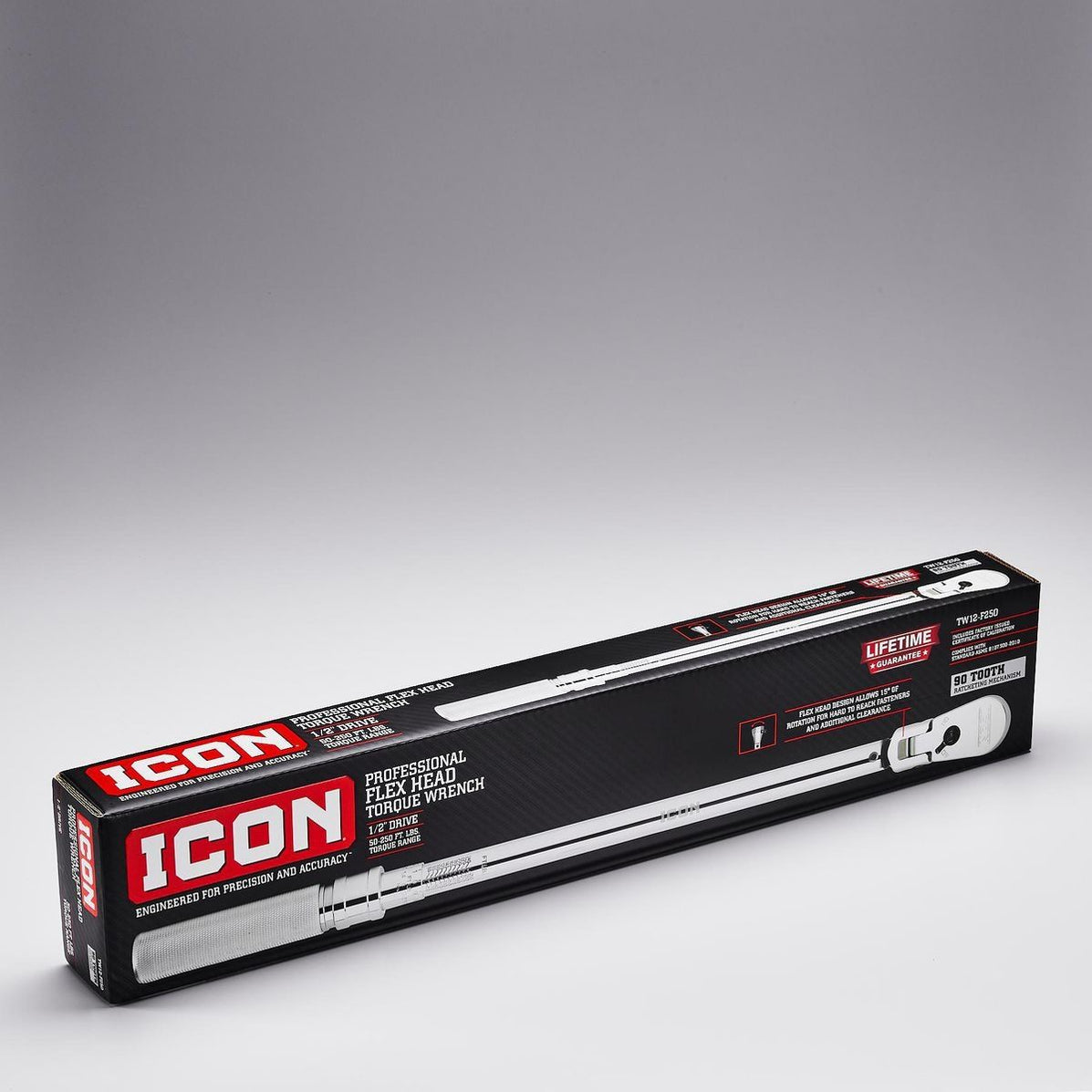 Icon TW12-F250 1/2 in. Drive 50-250 ft. lb. Professional Flex Head ...