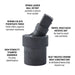 Icon 56697/IA23U-2 3/8 in. & 1/2 in. Professional Impact Universal Joint Adapter Set, 2 Piece - KVM Tools Inc.KVHF56697