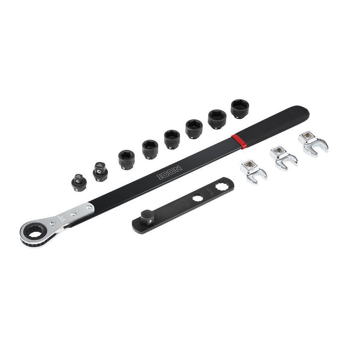 Icon 58396/MT13-1 Extended-Reach Ratcheting Serpentine Belt Tool Kit - KVM Tools Inc.KVHF58396