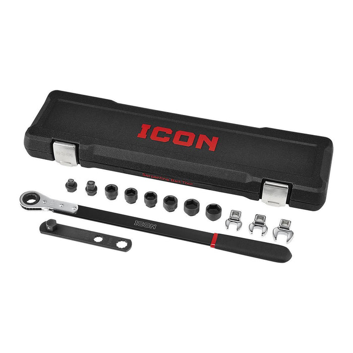 Icon 58396/MT13-1 Extended-Reach Ratcheting Serpentine Belt Tool Kit - KVM Tools Inc.KVHF58396
