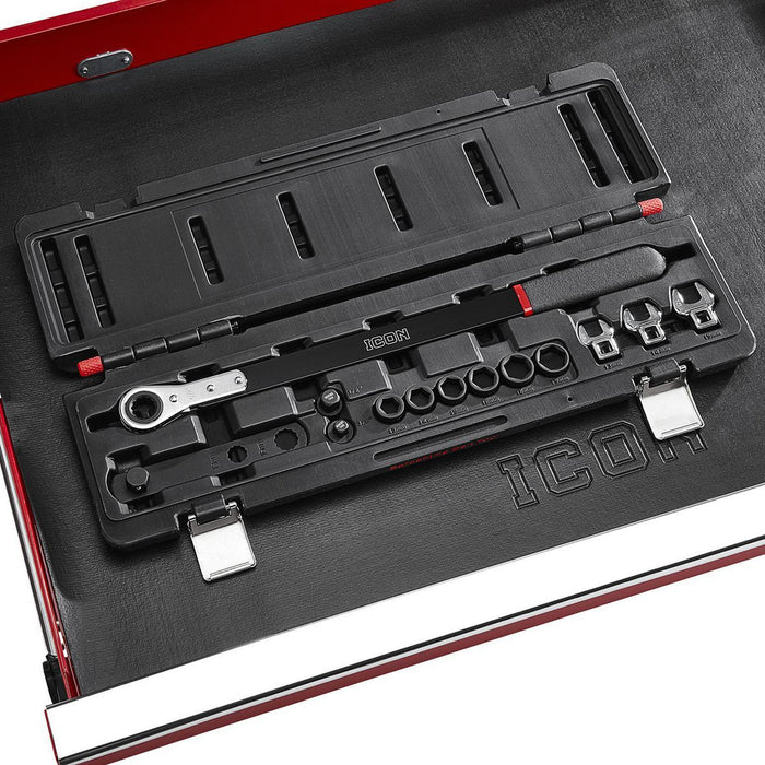 Icon 58396/MT13-1 Extended-Reach Ratcheting Serpentine Belt Tool Kit - KVM Tools Inc.KVHF58396
