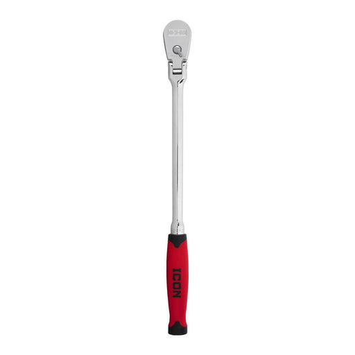 Icon 58590 3/8 in. Drive Professional Long-Reach Flex-Head Ratchet with Comfort Grip - KVM Tools Inc.KVHF58590