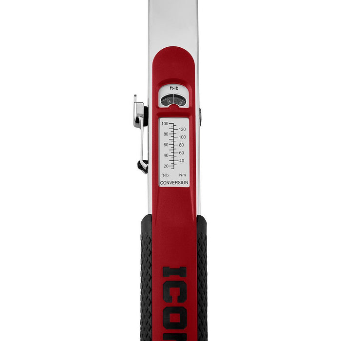Icon 59108 3/8 in. Drive 20-100 ft. lb. Professional Split Beam Torque Wrench - KVM Tools Inc.KVHF59108