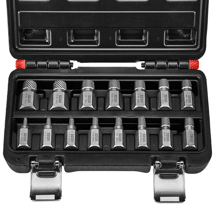 Splined Extractor Set Icon 59194 Multi-Spline Screw Extractor Set, 15-Piece — KVM Tools Inc.