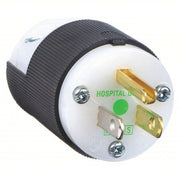 Hubbell HBL8215C Straight Blade Plug 5-15P, 15 A, 125V AC, Black/White, 2 Poles, Screw Terminals - KVM Tools Inc.KV5A076