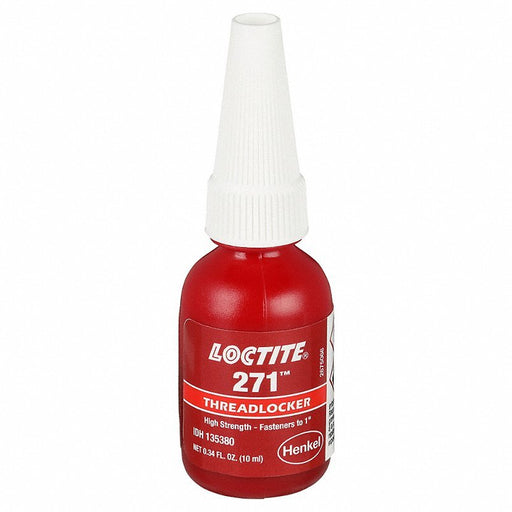 Loctite 135380 Threadlocker 271, 10mL Bottle, Red - KVM Tools Inc.KV5A230