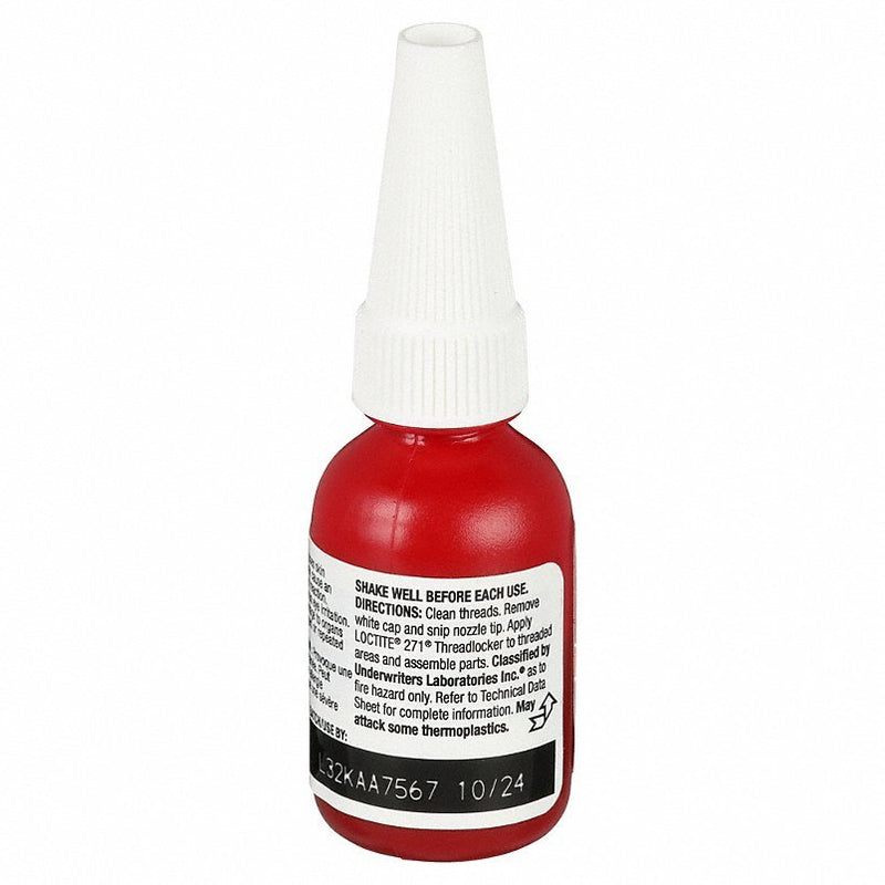 Loctite 135380 Threadlocker 271, 10mL Bottle, Red - KVM Tools Inc.KV5A230