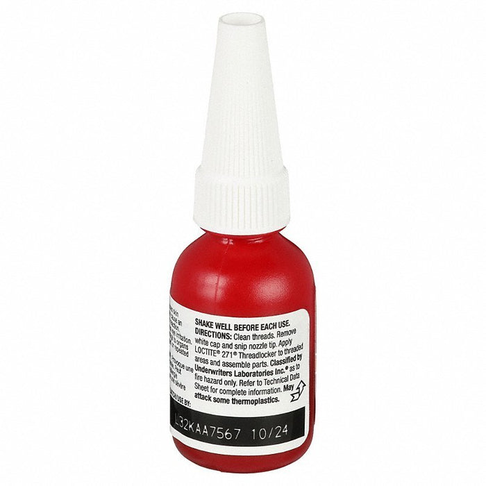 Loctite 135380 Threadlocker 271, 10mL Bottle, Red - KVM Tools Inc.KV5A230