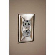 Hubbell SS8 Duplex Receptacle Wall Plate, Vertical, Standard Size, 1 Gang, Stainless Steel, Brushed, Silver - KVM Tools Inc.KV5C228