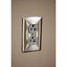 Hubbell SS8 Duplex Receptacle Wall Plate, Vertical, Standard Size, 1 Gang, Stainless Steel, Brushed, Silver - KVM Tools Inc.KV5C228