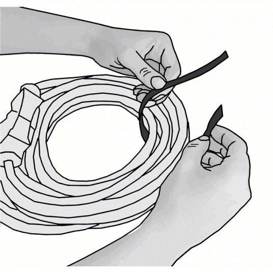 Velcro 189590 Hook-and-Loop Cable Tie Roll 75 ft Lg, 1 in Wd, 29 lb Tensile Strength, Black - KVM Tools Inc.KV5JLE8