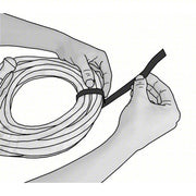 Velcro 189590 Hook-and-Loop Cable Tie Roll 75 ft Lg, 1 in Wd, 29 lb Tensile Strength, Black - KVM Tools Inc.KV5JLE8