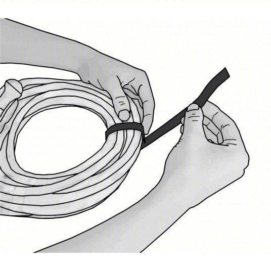 Velcro 189590 Hook-and-Loop Cable Tie Roll 75 ft Lg, 1 in Wd, 29 lb Tensile Strength, Black - KVM Tools Inc.KV5JLE8