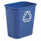 Rubbermaid FG295673BLUE Recycling Wastebasket Container, 7 gal Capacity, 10 1/2 in W, 15 in H, 14 1/2 in D, Plastic, Blue - KVM Tools Inc.KV5M785