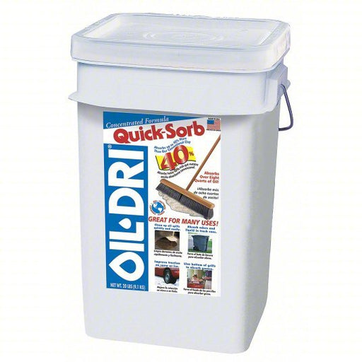 Oil-Dri I05000G-G60 Loose Absorbent 2 gal Volume Absorbed per Pkg., 20 lb Wt, Pail, Not Scented - KVM Tools Inc.KV5TP99