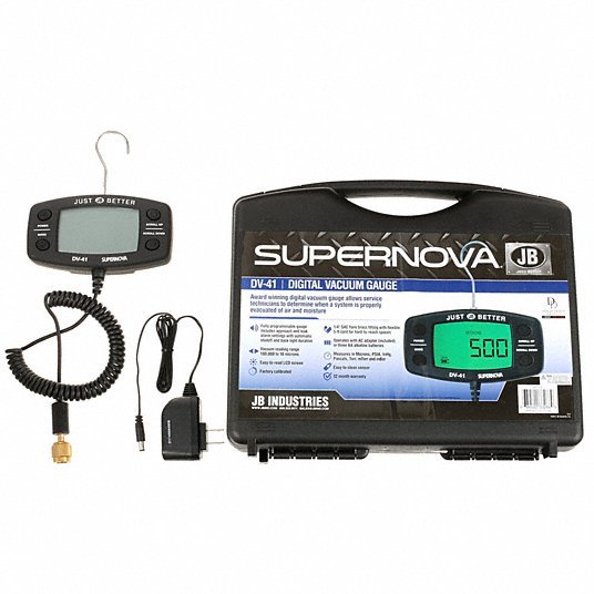 JB DV-41 Micron Gauge Digital, 1/4 in Female SAE, 10 to 200,000 Microns ...