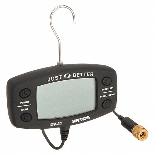 JB DV-41 Micron Gauge Digital, 1/4 in Female SAE, 10 to 200,000 Microns ...