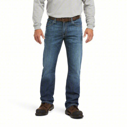 Ariat 10023467 Relaxed Fit FR Jeans 14 cal/sq cm ATPV, Men's, 35 in Waist, 34 in Inseam, Denim - KVM Tools Inc.KV61RU69