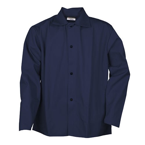 Tillman 6230IL Welding Jacket PK7 Men's, Indura ( 9 oz ), Navy, Snaps, 1 Total Pockets, L, 30 in Lg - KVM Tools Inc.KV48V801