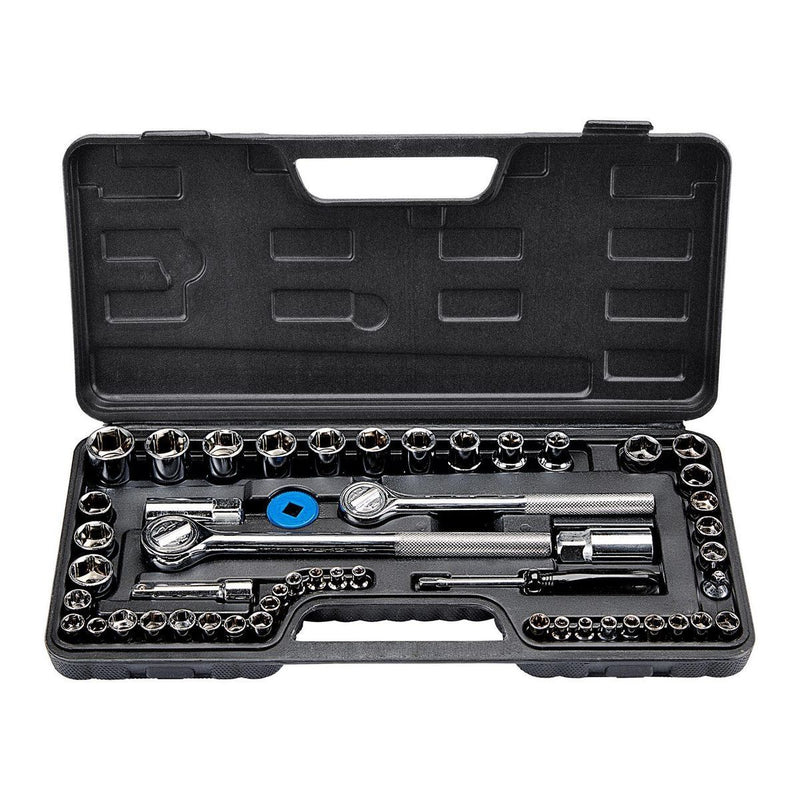 Pittsburgh 63013 SAE and Metric Socket Set, 51-Piece - KVM Tools Inc.KVHF63013