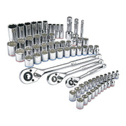 Quinn 64267 1/4 in., 3/8 in., 1/2 in. Drive SAE and Metric Hi-Vis Socket Set, 66-Piece - KVM Tools Inc.KVHF64267