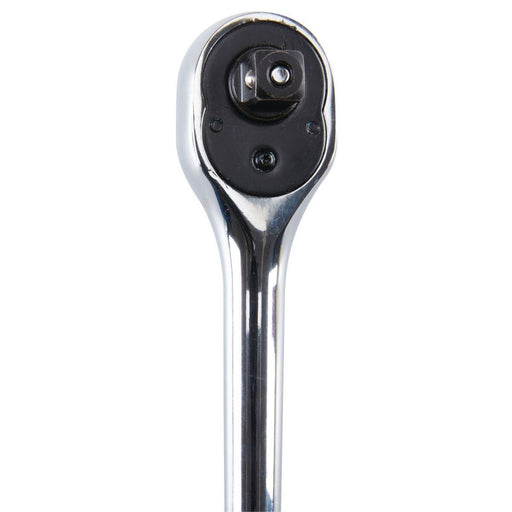 Quinn 64536 3/8 in. Drive SAE and Metric Chrome Socket and Ratchet Set, 21-Piece - KVM Tools Inc.KVHF64536