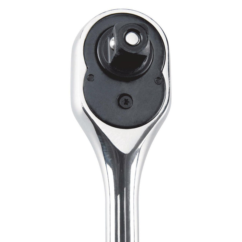 Quinn 64538 1/2 in. Drive SAE and Metric Chrome Socket and Ratchet Set, 21 Piece - KVM Tools Inc.KVHF64538