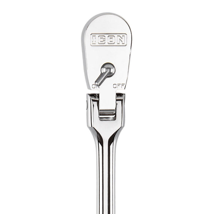 Icon 64706/R3LF 1/2 in. Drive Professional Long-Reach Flex Head Ratchet - KVM Tools Inc.KVHF64706
