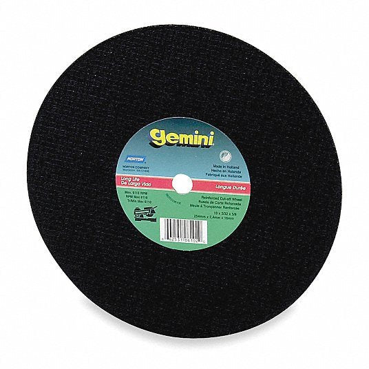 Norton 66253306611 Abrasive Cut-Off Wheel Type 1, 14 in x 1/8 in x 1 in, Aluminum Oxide, 24 Grit - KVM Tools Inc.KV6A103
