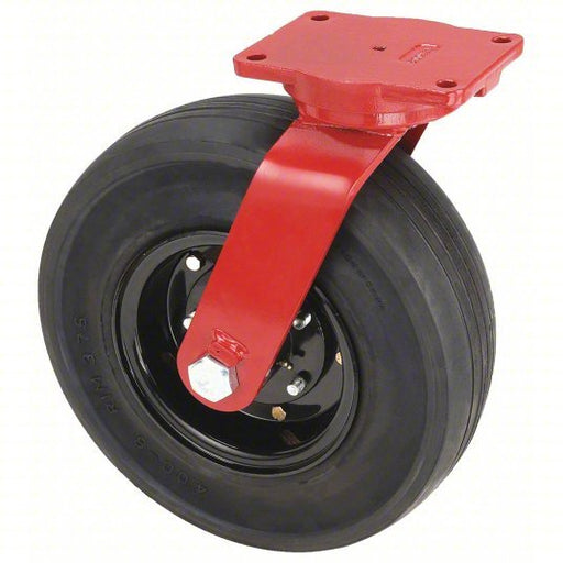 Hamilton S-7516-SPRT Plate Caster with Flat-Free Wheels 16 in Wheel Dia., 2900 lb, 18 1/2 in Mounting Ht, D - KVM Tools Inc.KV6AZP3