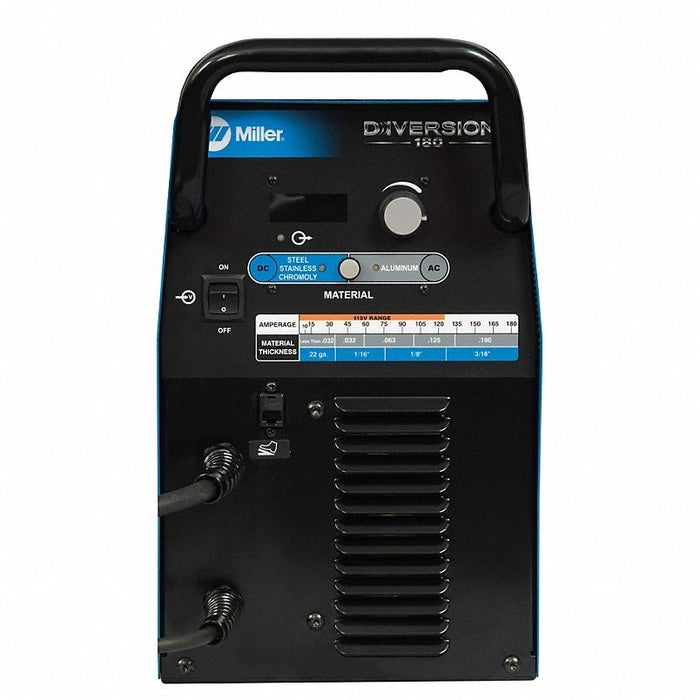 Miller 907627 Tig Welder, Diversion 180 Series, 120/240V AC, 180 Max. Output Amps - KVM Tools Inc.KV6DLX2