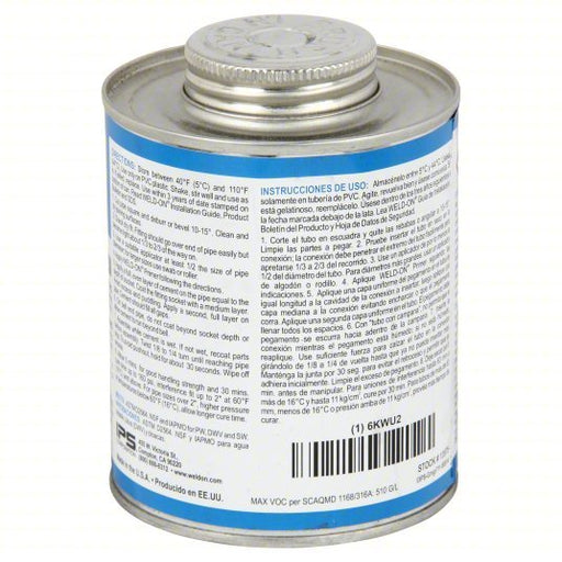 Weld-On 13975 PVC Gray Heavy Bodied Pint - KVM Tools Inc.KV6KWU2