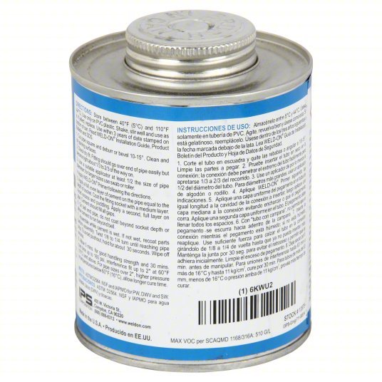 Weld-On 13975 PVC Gray Heavy Bodied Pint - KVM Tools Inc.KV6KWU2