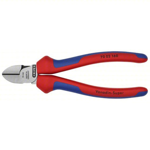 Knipex 70 02 160 Diagonal Cutting Plier Std, Straight, Narrow, 3/4 in Jaw Lg, 7/8 in Jaw Wd, 6 1/4 in Overall Lg, 70 - KVM Tools Inc.KV10T983